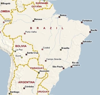 map of brazilian rainforest. Map of Brazil